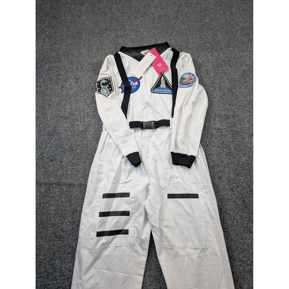 Relibeauty Astronaut Coverall Kids Size 11-12 White NASA Space Pilot Costume